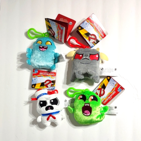 2020 Ghostbusters Afterlife Slimer Terror Muncher Stay Puff Plush Keychain SET - Picture 1 of 2